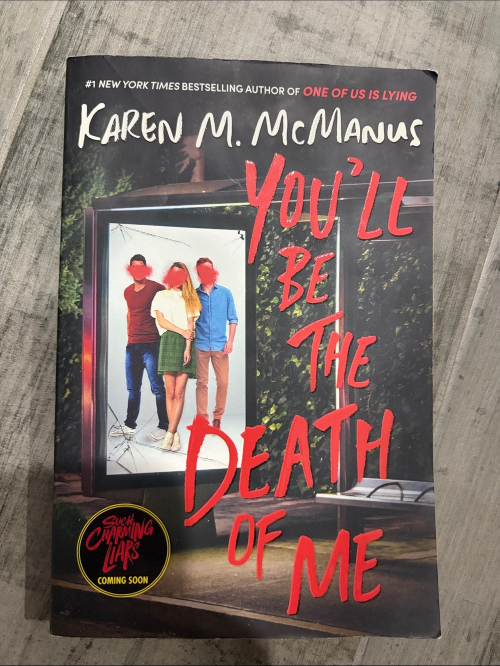 You'll Be the Death of Me by Karen M. McManus - Red & Black Paperback
